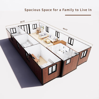 40ft foldable and expandable mobile module room