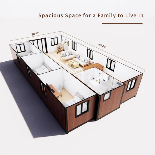 40ft foldable and expandable mobile module room