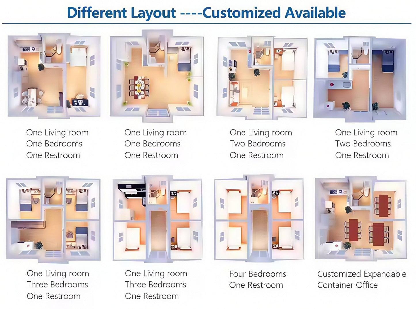 Modern Folding Expandable Prefabricated House With Furniture - Customized Creative Container House
